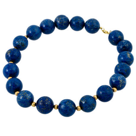 Necklace from lapis lazuli balls - photo 3