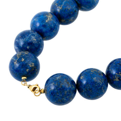 Necklace from lapis lazuli balls - фото 4