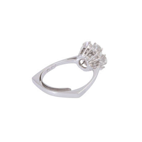 Ring with 7 diamonds total ca. 1,7 ct, - Foto 3