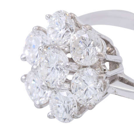 Ring with 7 diamonds total ca. 1,7 ct, - Foto 5