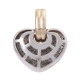 Clip pendant "Heart" with diamonds total approx. 2.0 ct, - фото 2