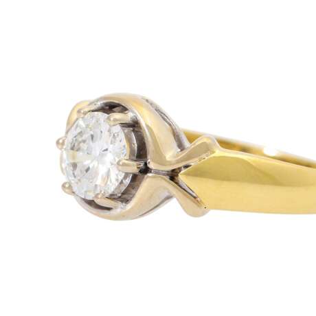 Solitaire ring with diamond 1,09ct, - фото 4