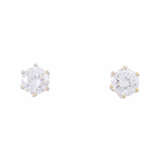 Pair of stud earrings with diamonds - Foto 1