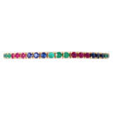 Bracelet with rubies, sapphires, emeralds, - фото 1