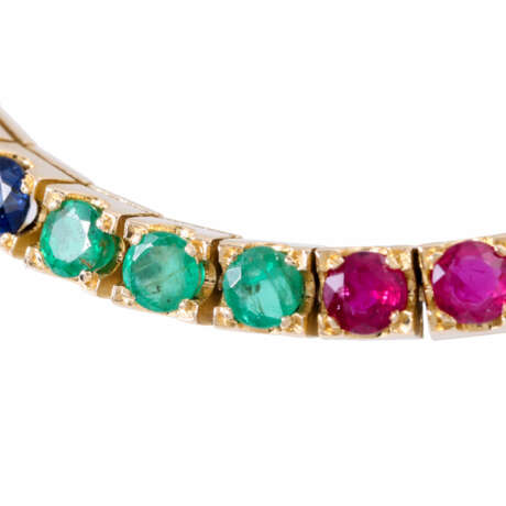 Bracelet with rubies, sapphires, emeralds, - фото 5