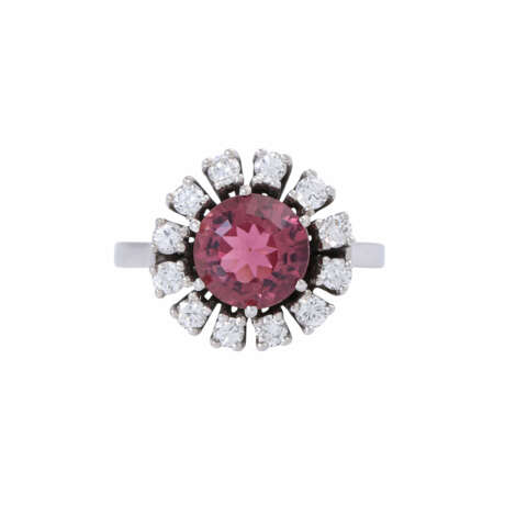 Ring with tourmaline and diamonds - фото 2