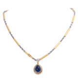 3-piece jewelry set with sapphire cabochons - фото 2