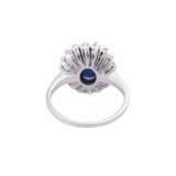 Ring with sapphire cabochon and diamonds - Foto 4