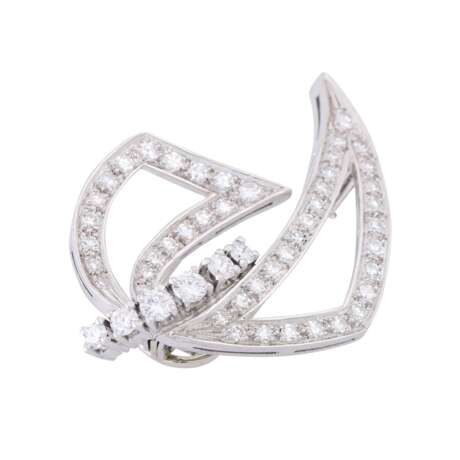 Brooch with diamonds total ca. 1,5 ct, - photo 4