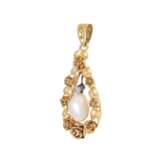 Antique pendant with natural pearl and diamond rose ca. 0,05 ct - photo 2