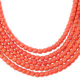 Coral necklace 5 rows - photo 2
