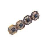 Brooch with sapphires and diamond roses, - Foto 4