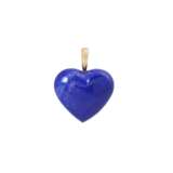Clip pendant "Heart" made of lapis lazuli, - фото 1