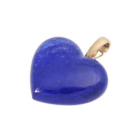 Clip pendant "Heart" made of lapis lazuli, - фото 4