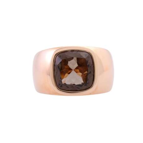 AL CORO ring with smoky quartz and diamonds of total approx. 0.5 ct, - фото 2