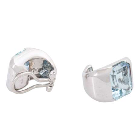 PAULY earclips with aquamarines together approx. 10 ct, - Foto 3