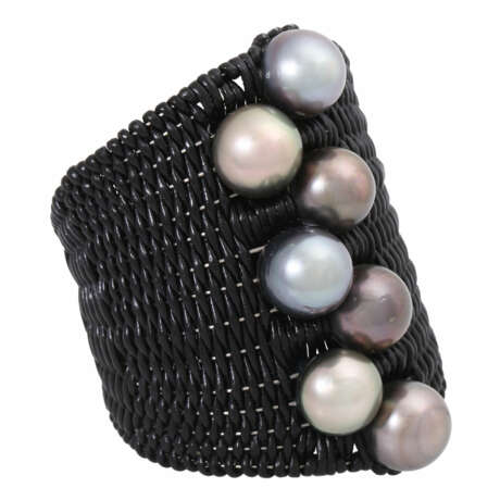 ROBERT WAN bangle with 7 large Tahitian pearls, - Foto 3