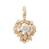 Clip pendant with diamonds and diamonds total approx. 0.9 ct, - photo 1