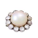 Brooch with large South Sea bouton pearl - photo 4