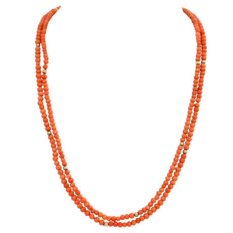 Set of 2 long coral necklaces - фото 1