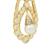 SAZINGG pair of earrings with pearls and diamonds - фото 3