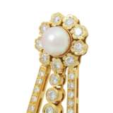 SAZINGG pair of earrings with pearls and diamonds - фото 4