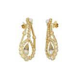 SAZINGG pair of earrings with pearls and diamonds - фото 5