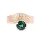 Ring with tourmaline ca. 1,5 ct and diamonds - photo 2