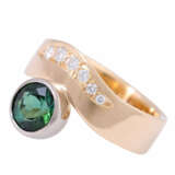 Ring with tourmaline ca. 1,5 ct and diamonds - photo 5