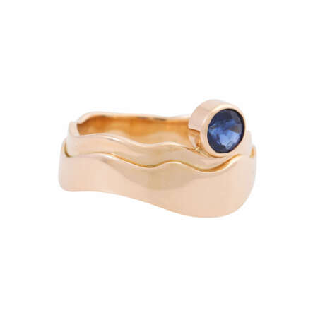 Ring with sapphire of about 0.4 ct, - photo 1