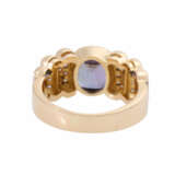 Ring with light tanzanite and diamonds - photo 4