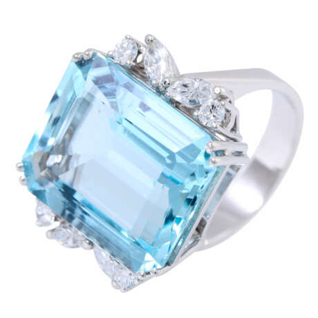 Ring with fine aquamarine of about 19,17 ct - Foto 5