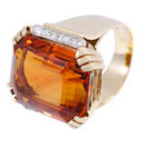 Ring with large citrine - photo 5