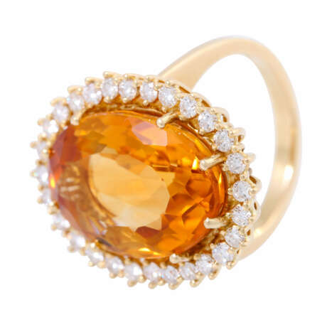 Ring with citrine and diamonds - photo 5