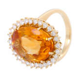 Ring with citrine and diamonds - фото 5