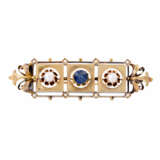 Historism brooch with small sapphire - photo 1