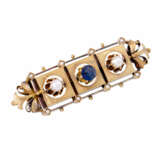 Historism brooch with small sapphire - photo 4