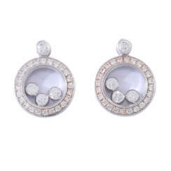 CHOPARD "Happy Diamonds" earrings with diamonds total approx. 0.5 ct,