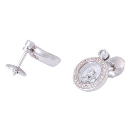 CHOPARD "Happy Diamonds" earrings with diamonds total approx. 0.5 ct, - фото 3