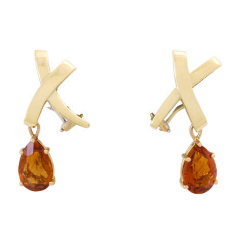 TIFFANY & CO by Paloma Picasso, earrings with citrine drops, - photo 1