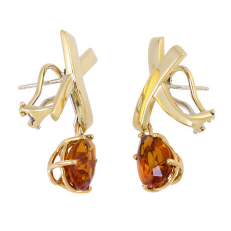 TIFFANY & CO by Paloma Picasso, earrings with citrine drops, - фото 2
