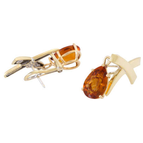 TIFFANY & CO by Paloma Picasso, earrings with citrine drops, - фото 3