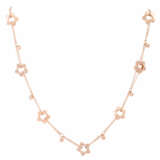 Playful "heart-flowers" necklace with diamonds of total approx. 1.1 ct, - Foto 1