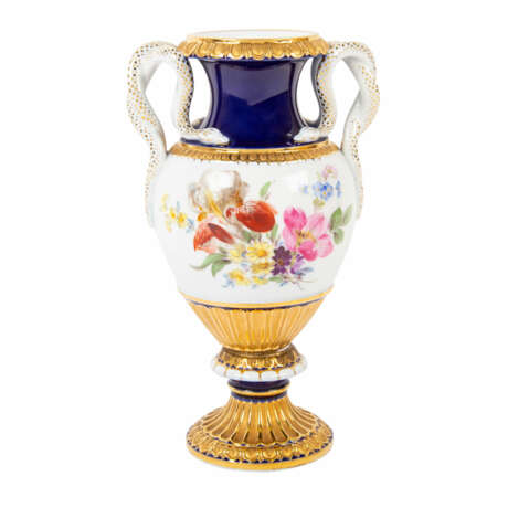 MEISSEN, Snake handle vase "Bouquet of flowers" 1860-1924 - Foto 3