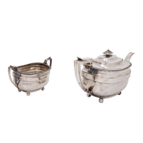 GLASGOW "Teapot and sugar bowl" 925s. Silver, 1912 - Foto 2