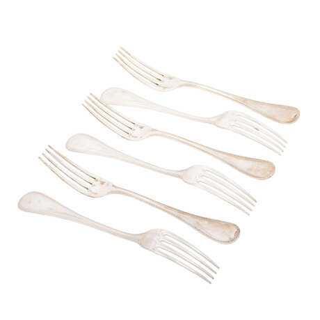 CHRISTOFLE, Cutlery for 6 persons "Perles", 925. Silver. - photo 4