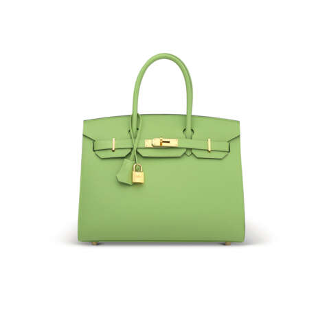 A VERT CRIQUET EPSOM LEATHER SELLIER BIRKIN 30 WITH GOLD HARDWARE - photo 1
