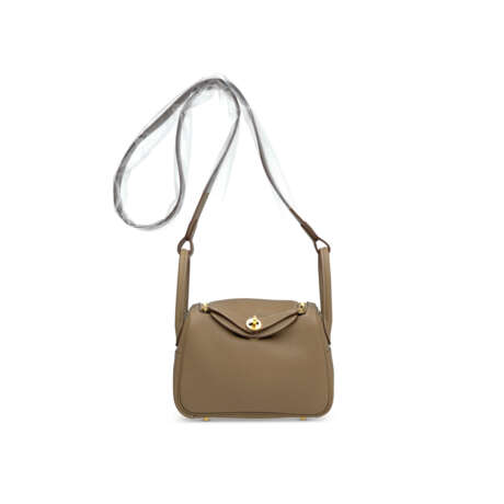 AN &#201;TOUPE CL&#201;MENCE LEATHER MINI LINDY 19 WITH GOLD HARDWARE - photo 1