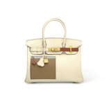 A LIMITED EDITION NATA, CHAI, CUIVRE, LIME & MAUVE SYLVESTRE SWIFT LEATHER COLORMATIC BIRKIN 30 WITH GOLD HARDWARE - photo 1