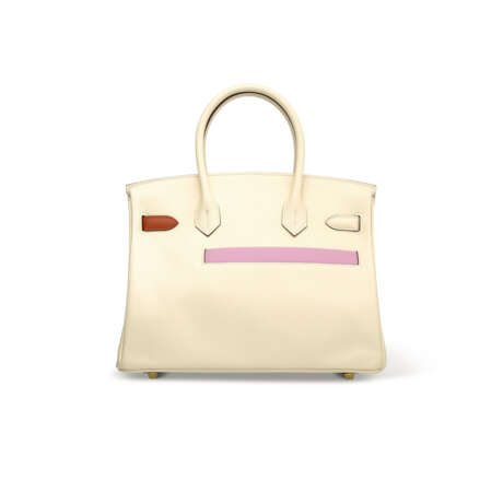 A LIMITED EDITION NATA, CHAI, CUIVRE, LIME & MAUVE SYLVESTRE SWIFT LEATHER COLORMATIC BIRKIN 30 WITH GOLD HARDWARE - фото 3